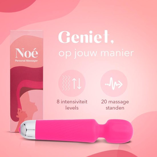 Essential Pleasure Noé - Magic Wand Vibrator - Vibrator-  Massagestaaf met Clitoris Stimulator – Vibrators voor Vrouwen – Vibrator voor Vrouwen - Roze