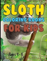 Sloth Coloring Book For Kids Ages 4-8