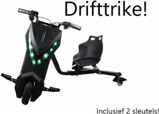 KroonTrikes - Electrische Drift Trike - 3 Speeds - DriftTrike - 25KM/H - Zwart