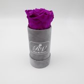 De Lux Velvet grey mini purple Valentijn cadeau voor vrouw