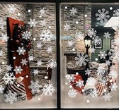 Kerst Raam Decoratie - Raamstickers - 51 Stuks - Kerststickers - Sneeuwvlokken - Kerstversiering - Herbruikbaar