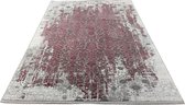 Vintage Vloerkleed Granada Grijs / Bordeaux-80 x 300 cm