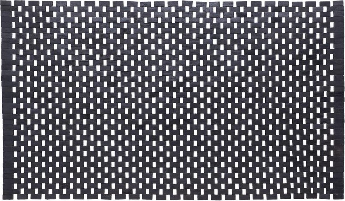 Sealskin - Woodblock Badmat 52x90 cm - Teak - Zwart