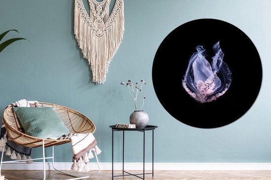 WallCircle - Wall Circle - Wall Circle Indoor - Méduse - Animaux - Lilas - 140x140 cm - Décoration murale - Peintures Ronds