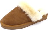 Super Cracks Home Dames Pantoffelmuil 886101-82 Cognac - Maat 40