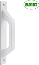 AMIG Poignée de porte pour intérieur et extérieur – 198 x 25 x 30/40 mm – Aluminium – Wit – Système de porte coulissante – Porte loft – Porte de Loftdeur