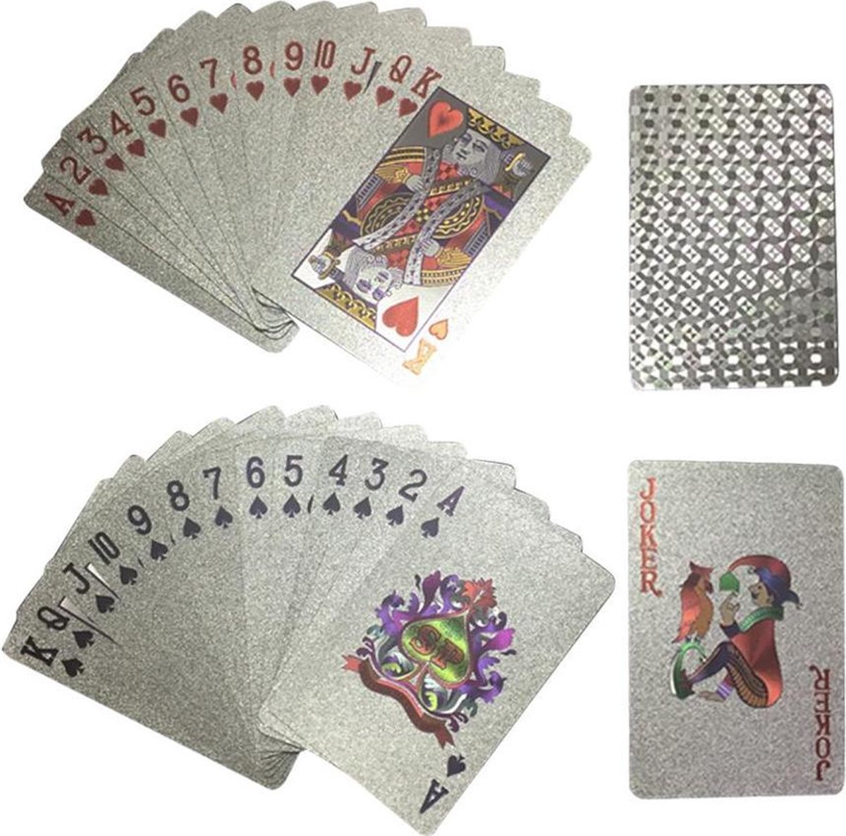 Jeu de cartes à jouer en plastique or 24K, 54 pièces/ensemble, jeu de Poker  magique