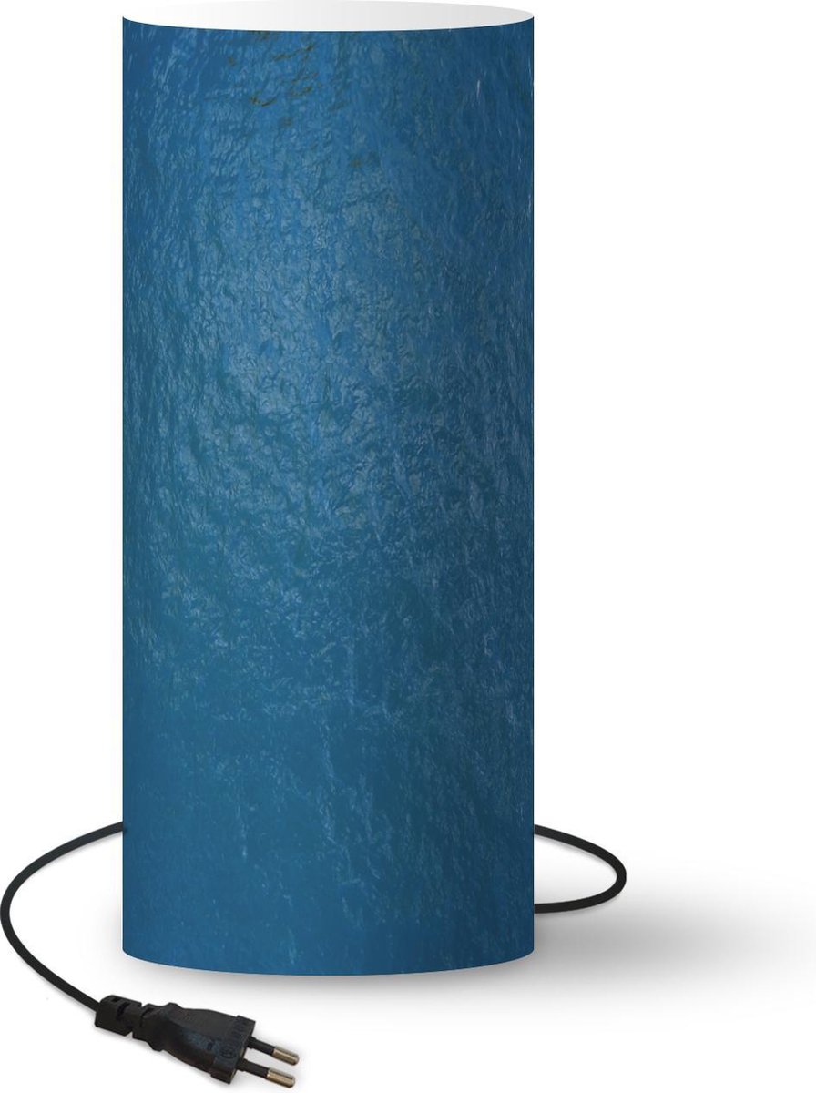 Lamp - Nachtlampje - Tafellamp slaapkamer - Zee - Oceaan - Blauw - 70 cm hoog - Ø29.6 cm - Inclusief LED lamp