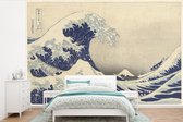 Behang - Fotobehang De grote golf bij Kanagawa - Schilderij van Katsushika Hokusai - Breedte 600 cm x hoogte 400 cm