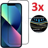 Full Cover 3D Edge Tempered Glass Screen Protector Geschikt Voor Apple iPhone 13 (6.1 Inch) - Screenprotector Ultradun Gehard Glas - Optimale Display Bescherming - Dekking Schermbe