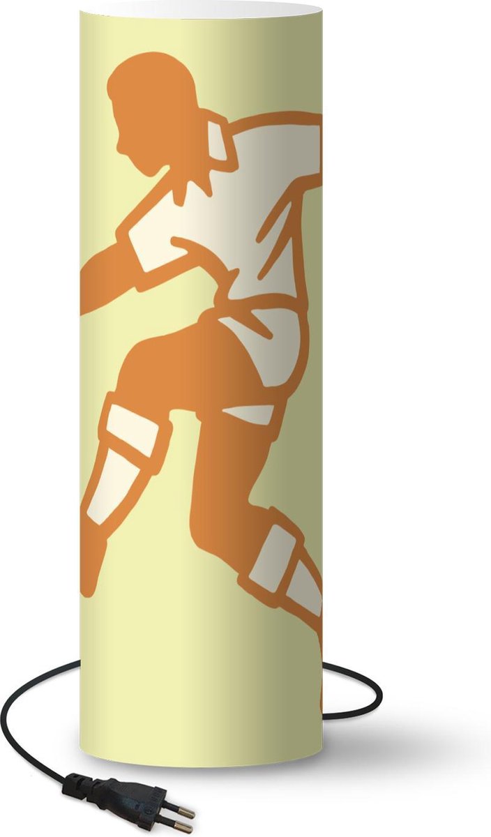 Lamp Voetbal illustratie - illustratie van persoon die voetbal aanneemt lamp - 50 cm hoog - Ø16 cm - Inclusief LED lamp