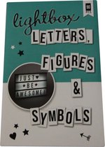 Lichtbox letters cijfers en tekens - Zwart / Transparant - Kunststof - Set van 90 letters