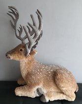 House Of Seasons Kerstdecoratie Eland bruin L62 x B62 x H69cm