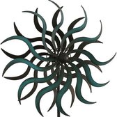 Windmolen Metalen Tuinsteker Windspinner Blauw