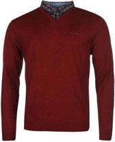 Pierre Cardin - Polo met ruitjeskraag, korte mouw-Rood-L