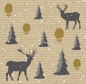 servetten Deer Forest Air-laid 40 cm bruin 12 stuks