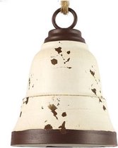 kerstbel ro Gaspar 14 cm metaal beige