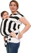 Baby Garden draagdoek gestreept zwart wit | ergonomisch