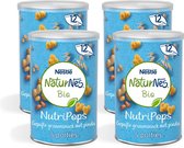 NaturNes Bio Nutripops Pinda - baby tussendoortje - vanaf 12 maanden - 4 stuks - totaal 20 porties