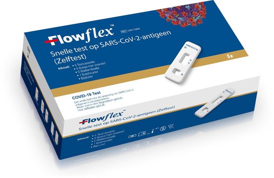 50 stuks Flowflex Corona Zelftest (5 pack) Sneltest Covid-19