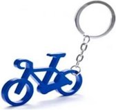 sleutelhanger fiets aluminium blauw