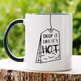 Drop like it's hot - Customized mokken en bekers - mokken met tekst - mokken - bekers - cadeautje - cadeau voor vrouw - cadeau vor man - keramiek servies - valentijn cadeautje voor haar - val