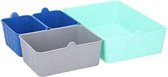 Opbergset blauw 26,5 cm 4 stuks