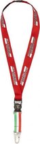 keycord Scuderia Italy 18 cm polyester rood