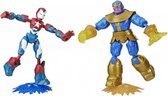 actiefiguren Avengers Dualpack Iron Patriot/Thanos 4-delig