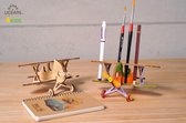 Ugears for kids - Houten 3D puzzel - houten bouwpakket - tweedekker kleuren - 15 onderdelen