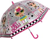 paraplu meisjes 45 cm glazvezel/polyester transparant