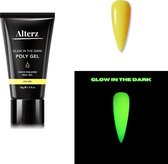 Alterz Polygel Glow in the dark Yellow - Polygel nagels - Polygel kleuren - Glow in the dark - Yellow - Green - 30ml