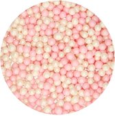 FunCakes - Zachte Parels Medium - Roze/Wit - 500g