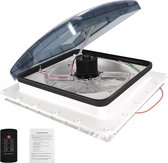 Dakta® Dakventilator Camper | 3 Standen | 12V Plafondventilator | Blaas- en Zuigstand | Dakluik | Elektrisch | Met Afstandsbediening