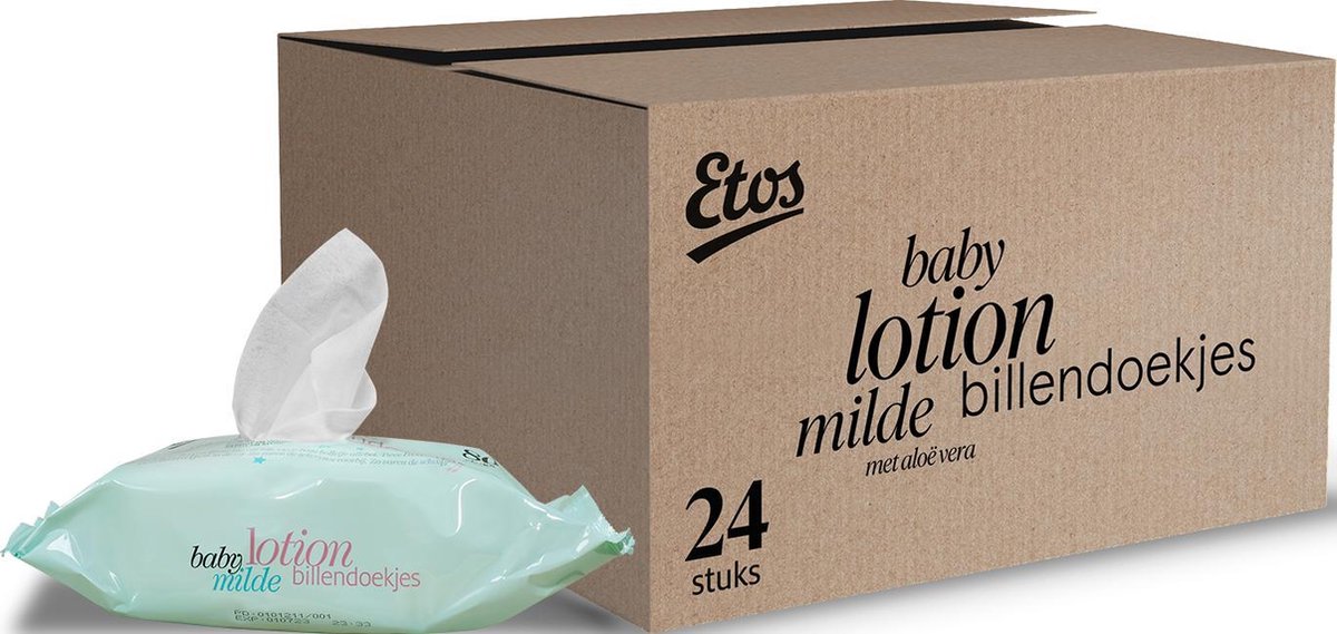 uitlokken barst halen Etos Baby Lotion Mild Billendoekjes Megabox - 1920 stuks (24x 80 stuks) |  bol.com