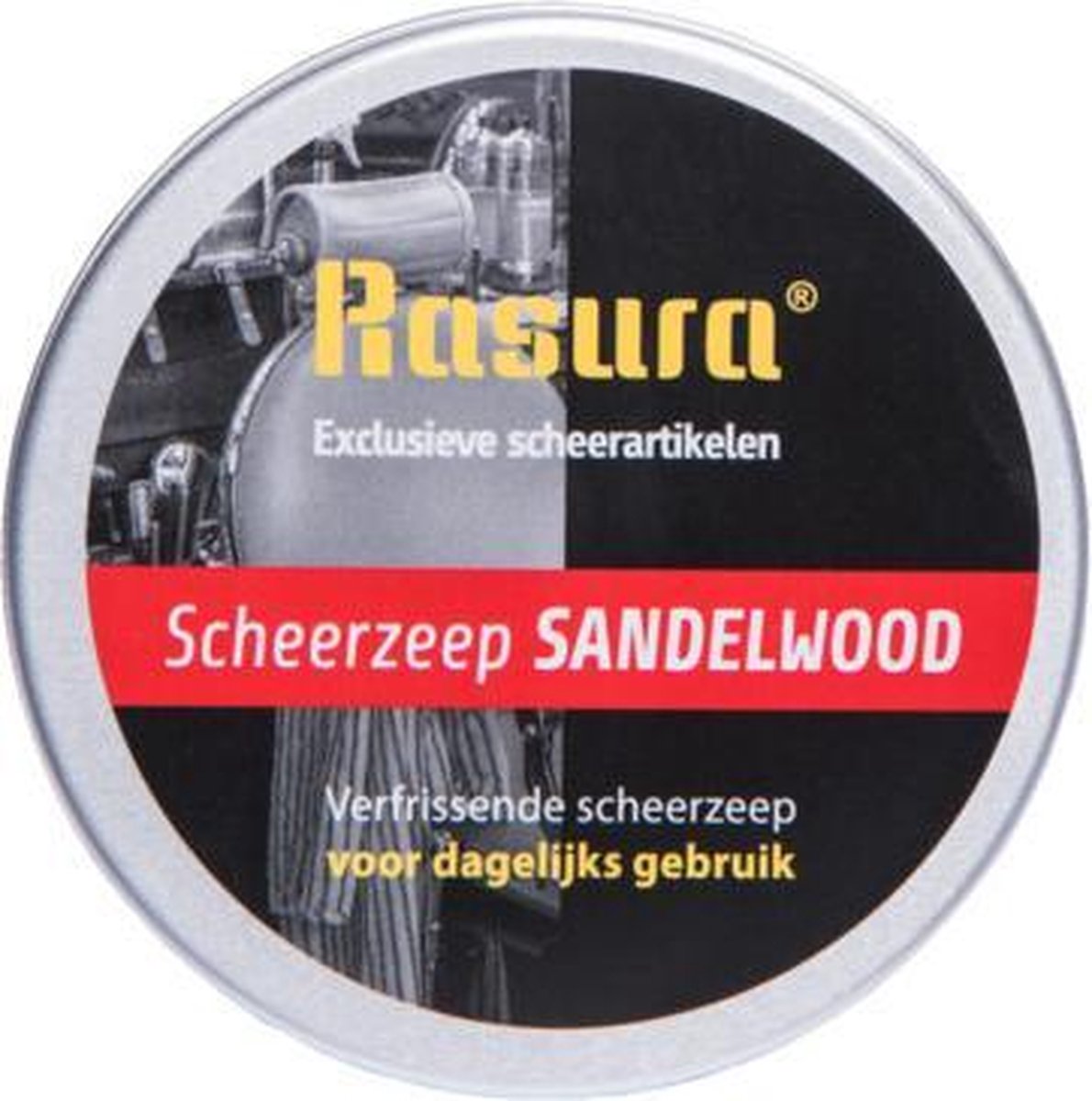 Rasura Scheerzeep Sandelwood in Blik 70 gr