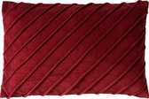 PACO - Kussenhoes velvet 40x60 cm Merlot - rood