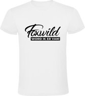 Foxwild Heren t-shirt | Peter Gillis | Massa is kassa | Hatseflatse | Wit