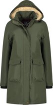 MGO Suzan Dames Winterjas - Waterdicht en Winddicht - Parka met Teddy voering - Groen - Maat M