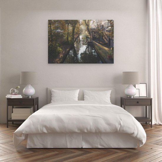 Artaza - Peinture sur toile - Nieuwe Gracht à Utrecht - 120x80 - Groot - Photo sur toile - Impression sur toile