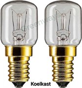 Koelkastlampje - 15Watt - Koelkast - Lamp - 15W - E14 - Helder - Fridge - Freezer (2 Stuks)