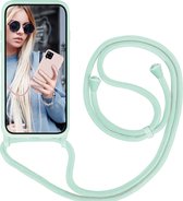 Samsung Galaxy A22 5G Hoesje Turquoise - Siliconen Back Cover met Koord