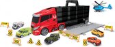 autotransporter City 63 cm zwart/rood 16-delig