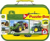 puzzelbox John Deere jongens karton groen/geel 5-delig
