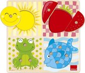 vormenpuzzel Vier Kleuren junior hout 10 stukjes