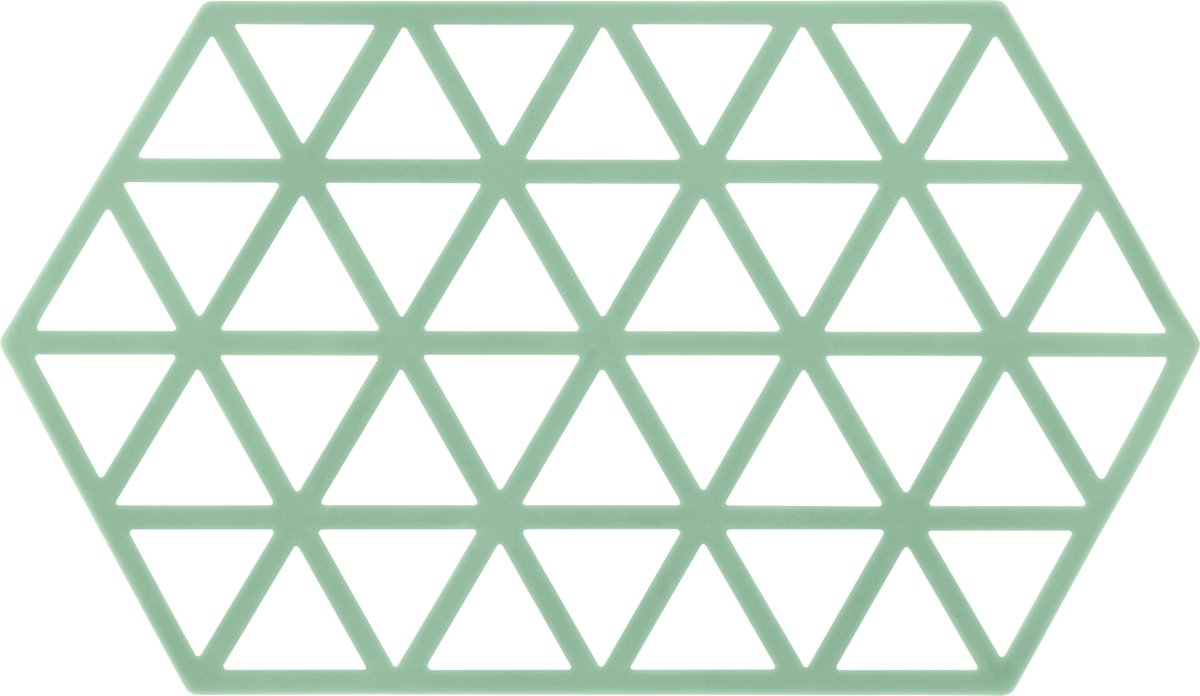 Krumble Pannenonderzetter / Pannenonderzetter hittebestendig / Pannenonderzetter siliconen / Pannenonderzetters - Hexagon Lang - Groen - Krumble