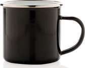 mok Vintage 0,35 liter 7,8 x 8,6 cm staal zwart