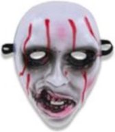 gezichtsmasker Zombie strepen PVC wit one-size