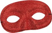 verkleedmasker Glitter dames rood one size