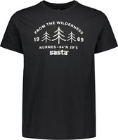 Sasta Wilderness T-Shirt - Zwart - Outdoorshirt - 100% Organisch Katoen
